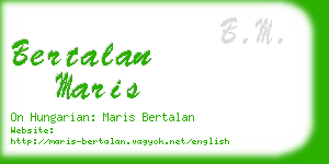 bertalan maris business card